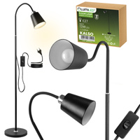 LED E27 Schwarz mit höhenverstellbarer Tischleuchte Kalso Lumiled