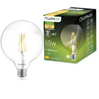 Dekorative LED Lampen E27, Glühbirne G125 7W = 60W 806lm 3000K warm 360° Globe Glühfaden LUMILED