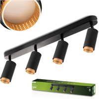 Reflektor-Deckenleuchte 4x GU10 ELIGIS Schwarz LUMILED