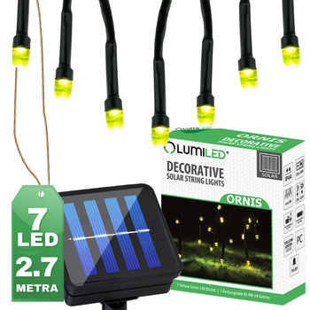 7x LED Solar Lichterkette, Außen Garten Lichterkette ORNIS LUMILED