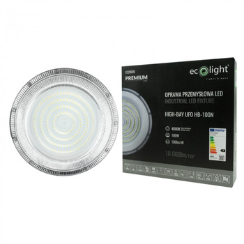 Industrieleuchte High Bay UFO LED 100W 10000lm IP65 4000K ECOBAY0005