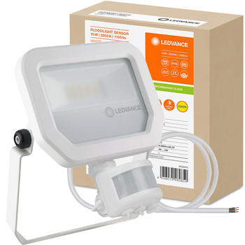LED-Flutlicht 10W 1100lm 3000K IP65 Weiß mit Bewegungs- und Dämmerungssensor LEDVANCE Floodlight