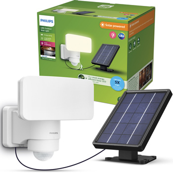 LED 6W 1000lm 3000K IP44 Solarfluter mit Bewegungs- und Dämmerungssensor Tylus Ultra Efficient White Philips