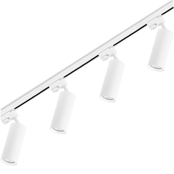 2m Stromschiene + 4x Schienenstrahler GU10 Weiß RITI LUMILED