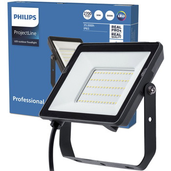 LED Fluter 30W 2700lm 3000K IP65 Schwarz ProjectLine Flutlicht PHILIPS