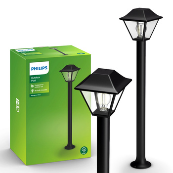 Outdoor LED Gartenlampe ALPENGLOW myGarden E27 IP44 Mast 90cm Laterne Schwarz PHILIPS