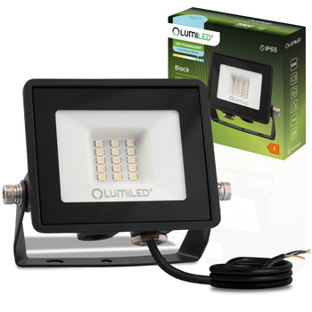 LED-Flutlicht ZUNA2 10W 900lm 6500K IP65 Schwarz LUMILED