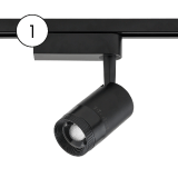 1-Phasen LED Schienenbeleuchtungssysteme für Innenräume