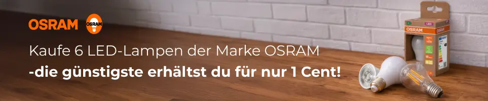 Sechste LED-Lampe für nur 1 Cent!