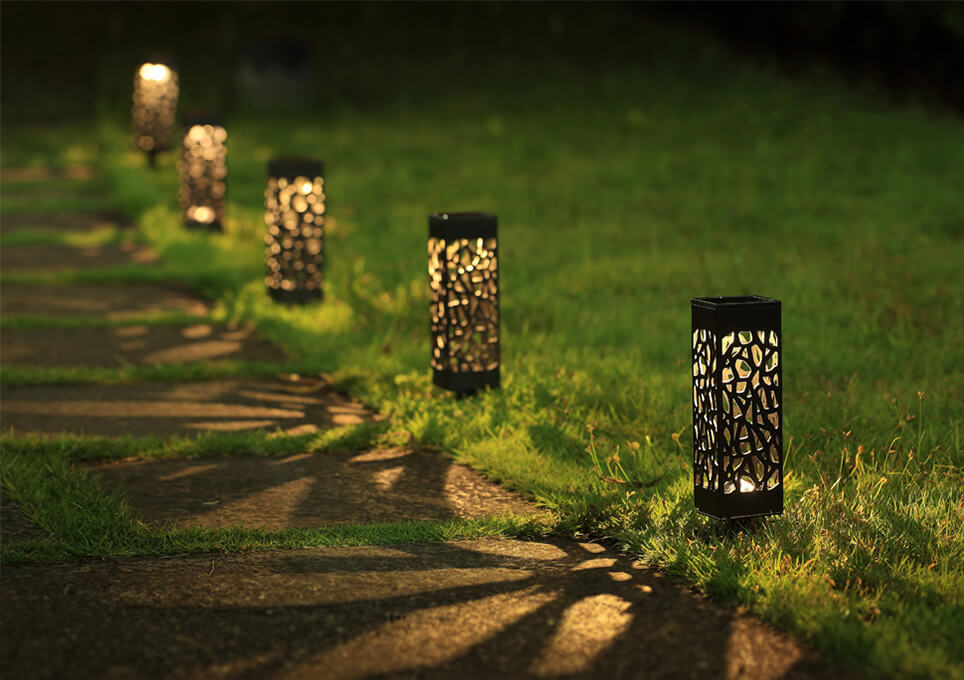 Wartung eines Solarpfostens