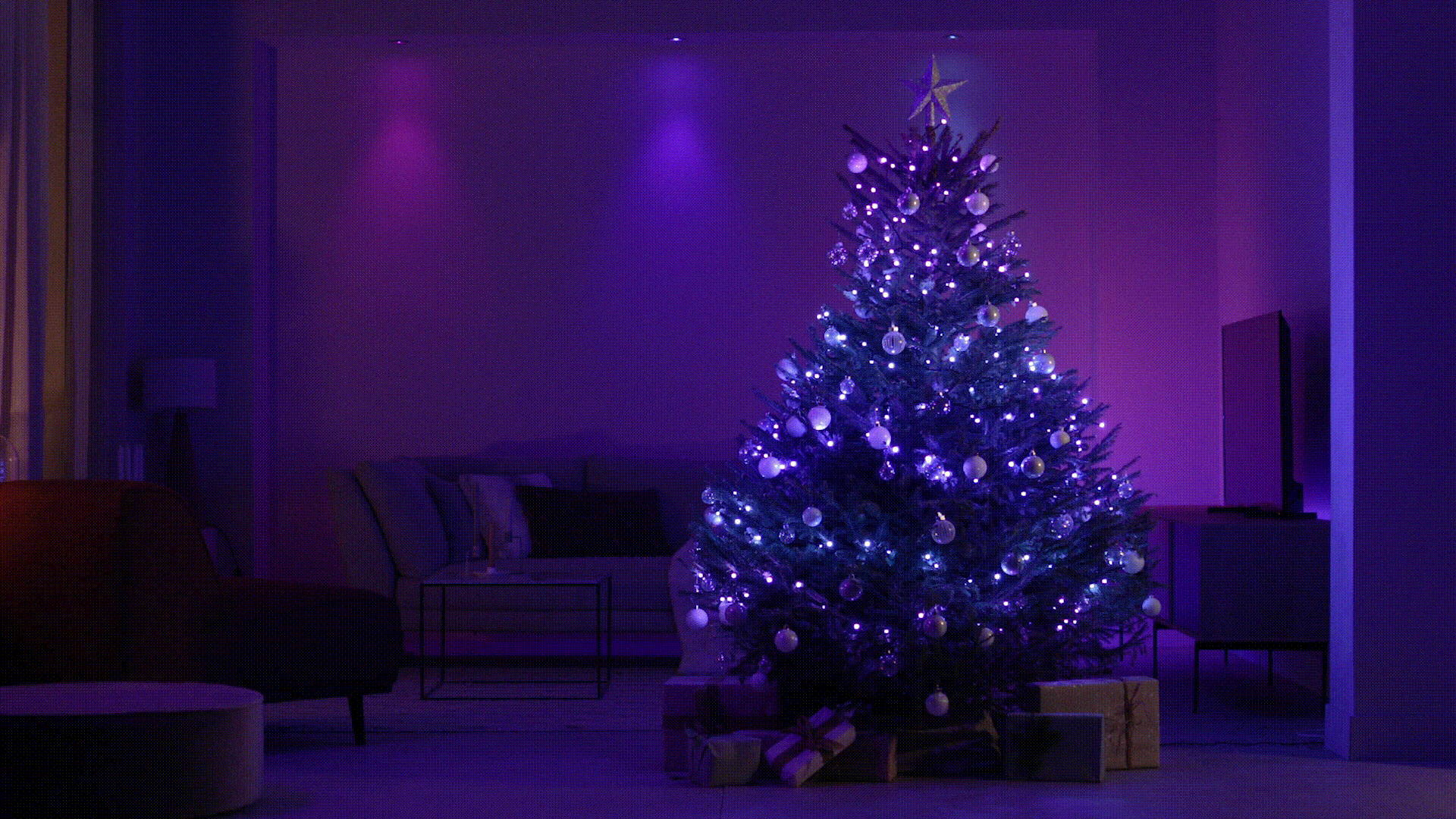 Gradient-Effekt der Philips Hue Festavia Girlande