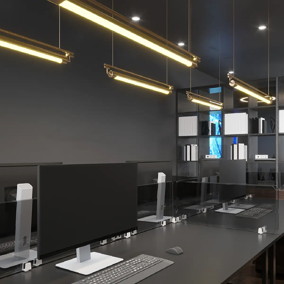 Moderne LED-Deckenleuchte fürs Büro – gleichmäßige Raumausleuchtung