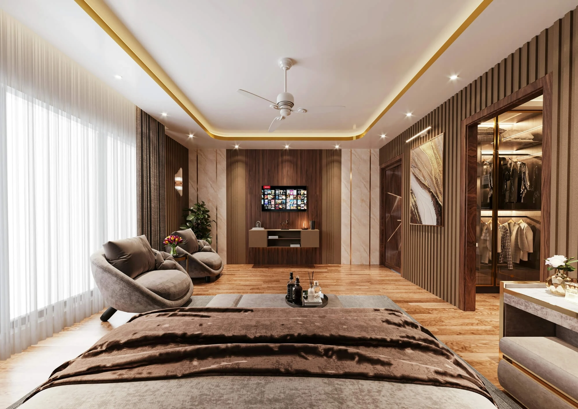 Dezente LED-Beleuchtung im Wohnbereich