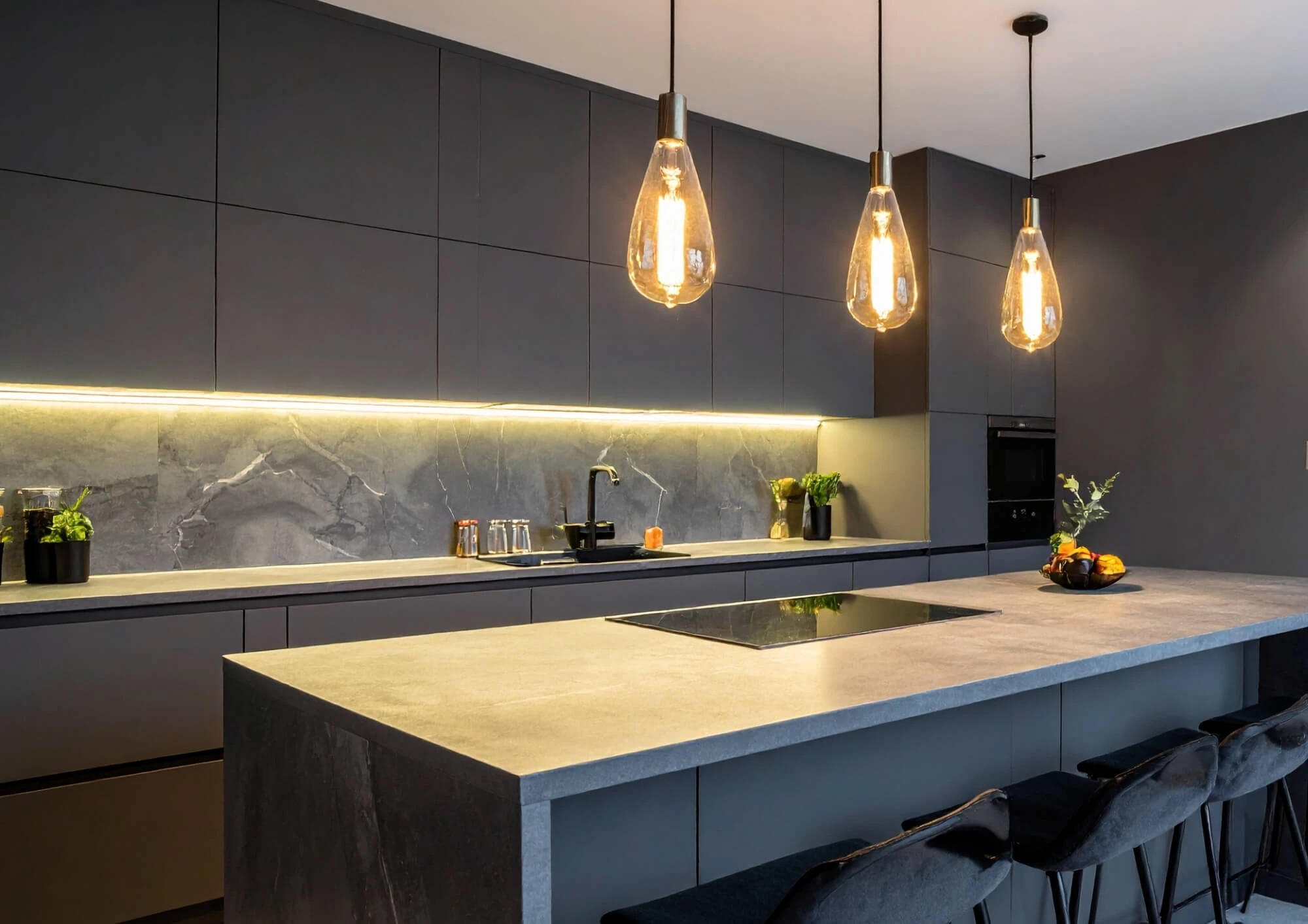 Warme LED-Lichtfarbe in einer Wohnung