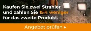 LED-Fluter 15 % günstiger
