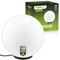 Gartenleuchte E27, Kugelleuchte 30cm IP65 LUMIKULA2 LUMILED