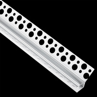 Eckprofil Architektonisches Aluminium LED-Profil typ W für Gipskartonplatten mit Klarglasabdeckung, 1m LUMILED