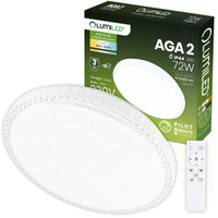 LED-Deckensegel AGA2 72W IP44 CCT Weiß Rund 50cm + LUMILED PILOT