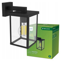 BELLINI E27 IP44 Downward Facade LED Wandleuchte Schwarz PHILIPS