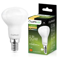 Lampen E14, Glühbirne R50 6W = 50W 540lm 3000K 120° warm LUMILED