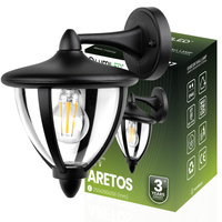 Wandleuchte Außen E27, Hängende Gartenlaterne ARETOS LUMILED