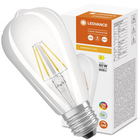 Edison LED Lampen E27 ST64 5,8W = 60W 806lm 4000K Neutral 300° CRI90 Filament Dimmbar LEDVANCE Superior