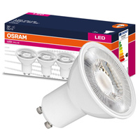3x LED Leuchtmittel GU10 4,5W = 50W 350lm 6500K kalt 36° OSRAM Value