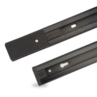 1-Phasen Stromschiene Aluminium, Schiene für Schieneinstrahler 200cm Schwarz LUMILED