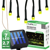 7x LED Solar Lichterkette, Außen Garten Lichterkette ORNIS LUMILED