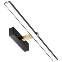 VENUS Spiegelleuchte LED Badezimmer Wandleuchte 12W 840lm Schwarz und Gold 60cm