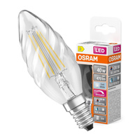 LED-Lampe E14 BW35 3.4W = 40W 470lm 4000K Neutral 300° CRI90 Glühfaden OSRAM SUPERSTAR+ Dimmbar