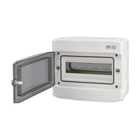 Modularer Schaltschrank 1x12 Aufputz Transparent IP65 1500V DC Weiß Eti