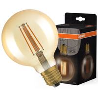 Dekorative LED-Lampe G95 Sphere E27 6.5W = 55W 725lm 2400K Warm 300° Dimmbar Vintage 1906 Osram