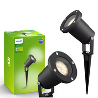LED-Gartenleuchte für den Außenbereich PULED GU10 IP44 Reflektor beweglich Einbauleuchte Schwarz PHILIPS