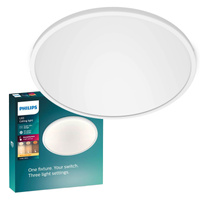 LED Plafond Deckenleuchte SUPERSLIM 15W 2700K 30cm Dimmbar Weiß PHILIPS