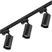 1.5m Stromschiene + 3x Schienenstrahler GU10 Schwarz SAGI LUMILED