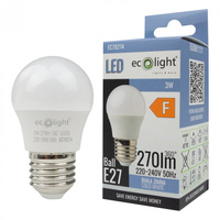 LED-Lampe P45 E27 3W 270lm 6500K kaltweiß Ecolight