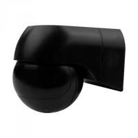 PIR-Bewegungs- und Dämmerungssensor IP44 Aufbaumontage Schwarz 12m 180° CP Ecolight