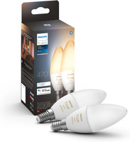2PAK LED-Lampe Kerze E14 B39 4W CCT PHILIPS HUE Weiß & Ambiente Bluetooth Zigbee