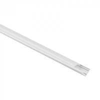 LED-Eckprofil aus Aluminium Aufputz weiß 1m mit mattiertem Diffusor für LED-Streifen + Endkappen RW Ecolight Serie