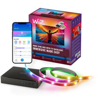 Smart RGBIC LED-Streifen für 75"-85" Monitor TV mit HDMI Sync Box Wi-Fi WiZ