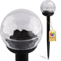 Solar-Gartenlampe LED-Nietenkugel RGB IP44 34 cm Dämmerungssensor