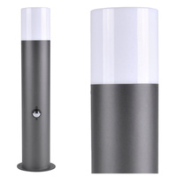 LED-Gartenleuchte E27 TUBA LOW Graphit 44cm DALLAS GOLDLUX (Polux) mit Bewegungs- und Dämmerungssensor