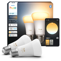 2x LED-Lampe E27 A60 6W = 60W 810lm 1800-20000K CCT SMART Smart Bluetooth ZigBee Weißes Ambiente Philips HUE