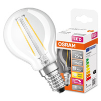 LED-Lampe E14 P45 2.8W = 25W 250lm 2700K Warm 320° Glühfaden Dimmbar OSRAM SUPER STAR
