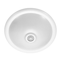 LED Deckenleuchte Aufbau 2xE27 mit Bewegungs- und Dämmerungssensor Weiß rund 30cm