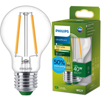 E27 A60 LED Lampen 2,3 W = 40 W, 485 lm, 2700 K, warmes Filament PHILIPS, ultraeffizient