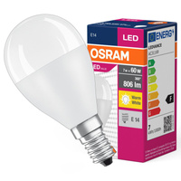 E14 P45 LED Lampen 8W = 60W 806lm 2700K Warm OSRAM Value
