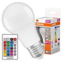 LED-Lampe E27 A60 9W = 60W 806lm RGBW 180° OSRAM Star + PILOT