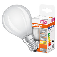 E14 P45 LED Leuchtmittel 2,5W = 25W 250lm 2700K Warm 300° OSRAM STAR Filament